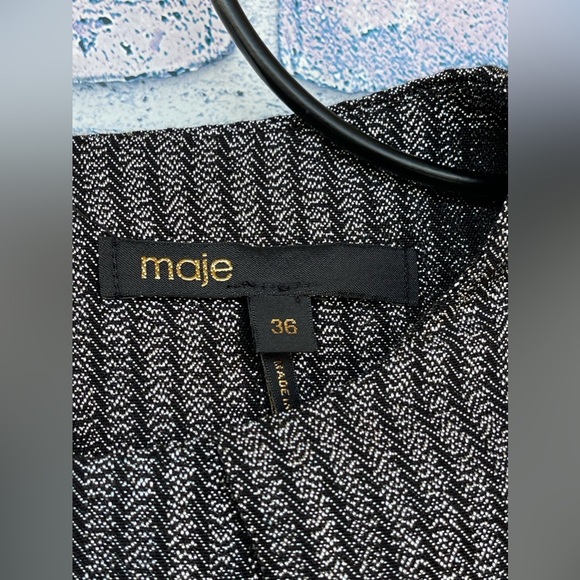 Maje Ralery Mini Dress in Argent Silver size 36/4 - Picture 10 of 16